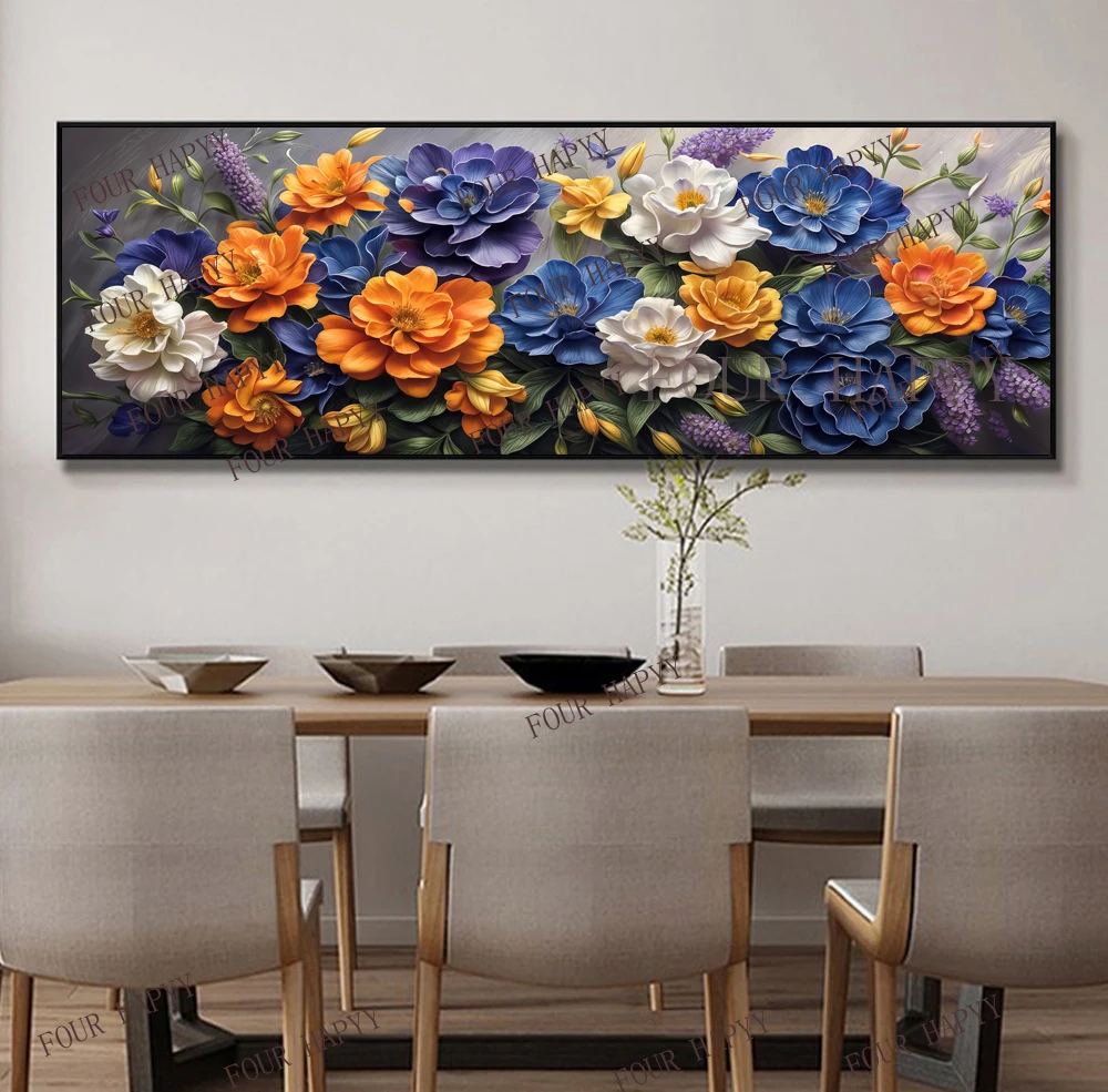 DIY Large Diamond Painting Cross, Fantasy, Colorful Flowers, Landscape Wall Art, Full Round Drill, Embroidery Home Decor, 5D