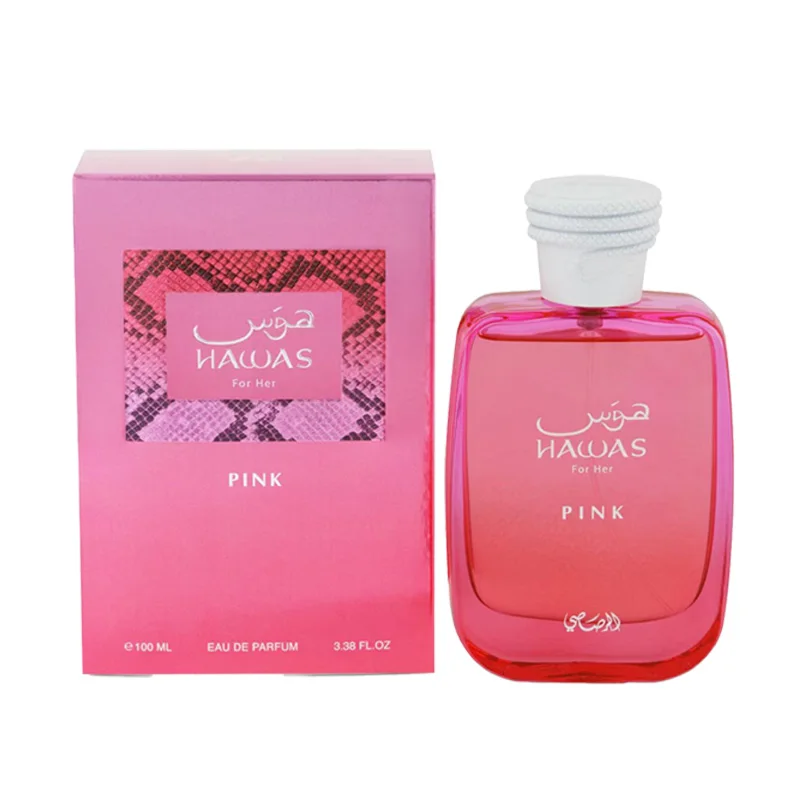 

RASASI Hawas Pink Eau de Parfum Спрей 100 мл Оригинальные арабские духи Стойкие цветочные фруктовые феромоны Духи Одеколон Макияж Подарок