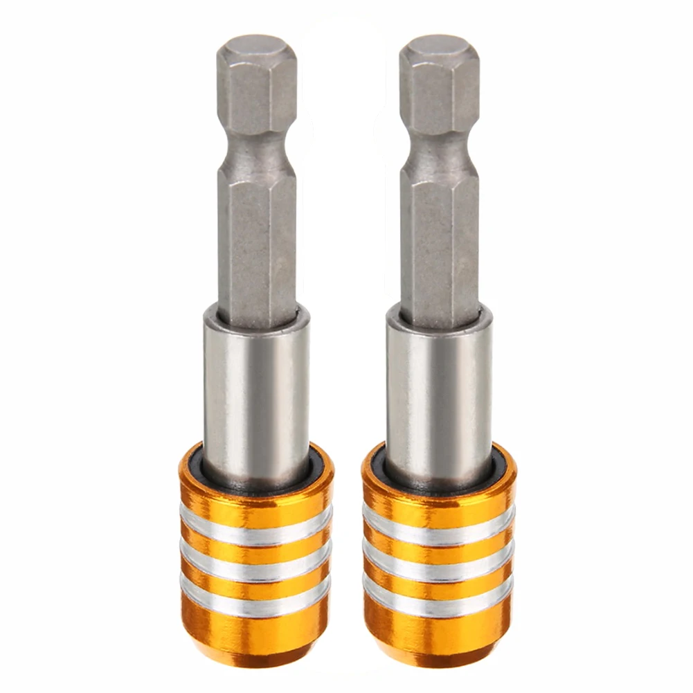 Built In Magnetic Bit Screwdriver Holders Quick Release Enhances Work Efficiency Made of Stainless Steel 2 PCS Included