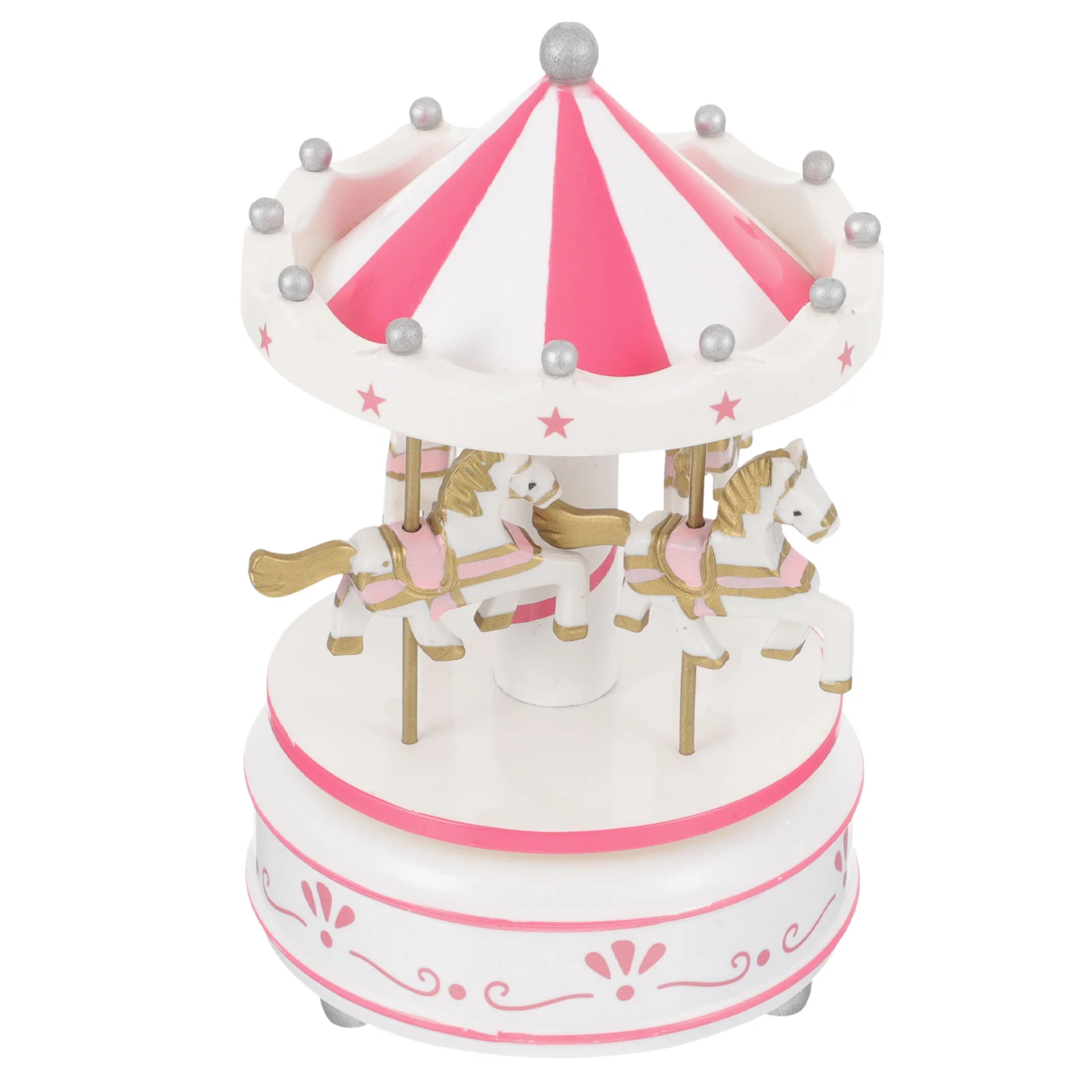 

Carousel Music Box Wooden Clockwork Desktop Decorative Gift For Birthday Christmas Wedding City In The Sky Melody