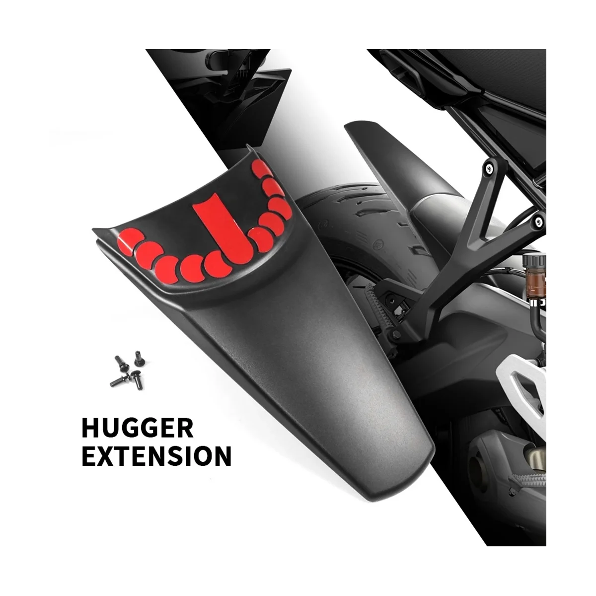 Motorcycle Rear Mudguard Fender Extender Hugger Extension Rear Wheel Cover for Tiger Sport 660 2022 2023 -