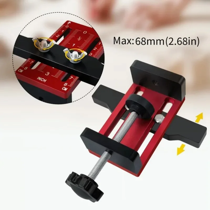 Woodworking Adjustable Cabinet Door Installation Jig - Precision Measurement Drilling Tool Manual Tool Kit for Home Renovation