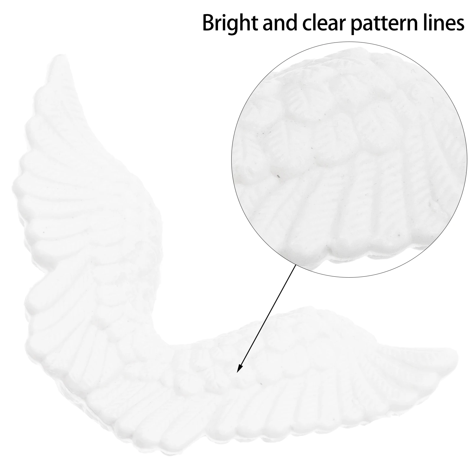 

24 Pcs Angel Wings Accessories Decorations White Christmas Pendant Ornaments Decorate