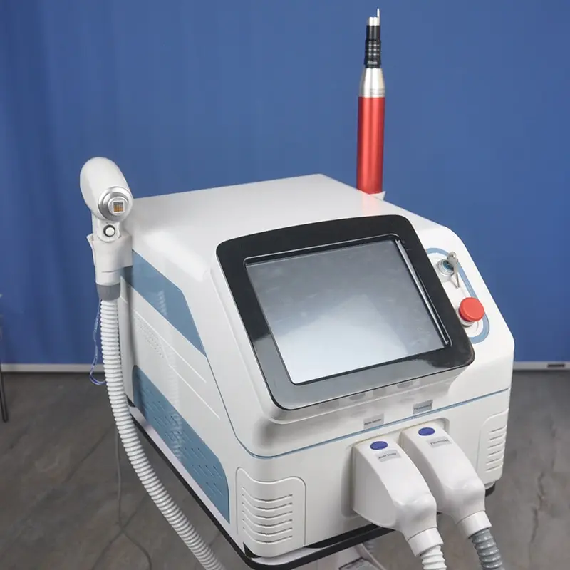 2 in 1 808 กําจัดขน 1200W Tattoo Removal Skin Rejuvenation Face Lifting Carbon Peeling เครื่องกําจัดขนผิวไวท์เทนนิ่งเครื่อง