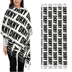 Womens Luxury DKNYs Scarf with Tassel Large Soft Warm Shawl and Wrap Gifts Cashmere Scarf