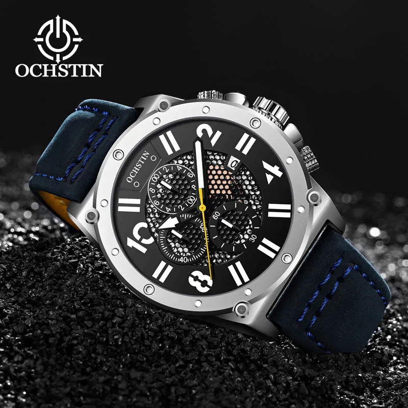 Ochstin Sports Street Style Pilot Series Multi functional Quartz Movement Waterproof Watch 2024 New Men's Quartz Watch