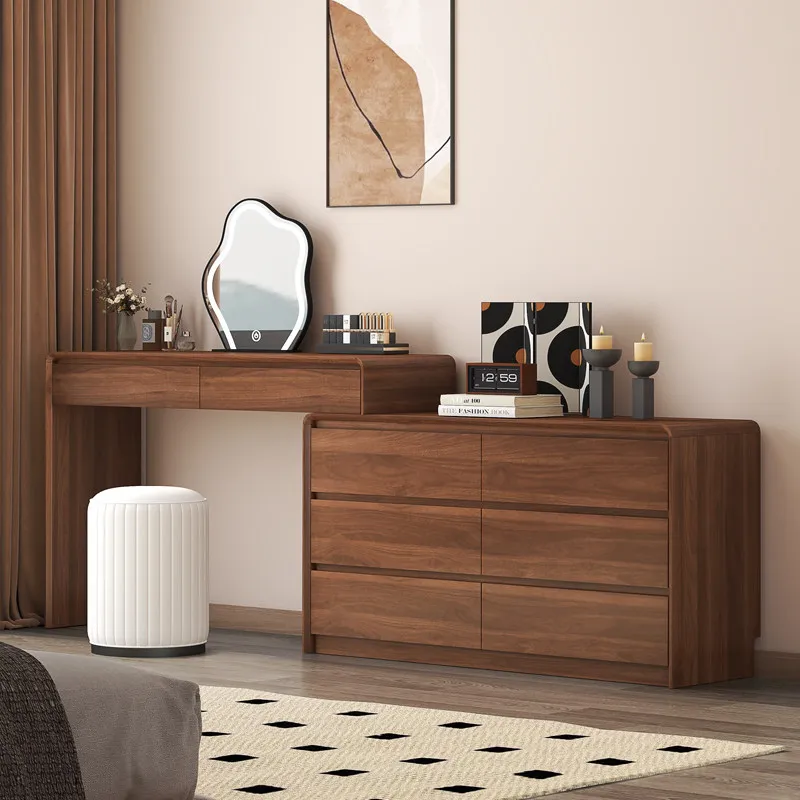 Bedroom Luxury Vanity Desk Storage Space Design Mirror Chest Vanity Desk Makeup Drawers Home Mueble De Maquillaje Furniture