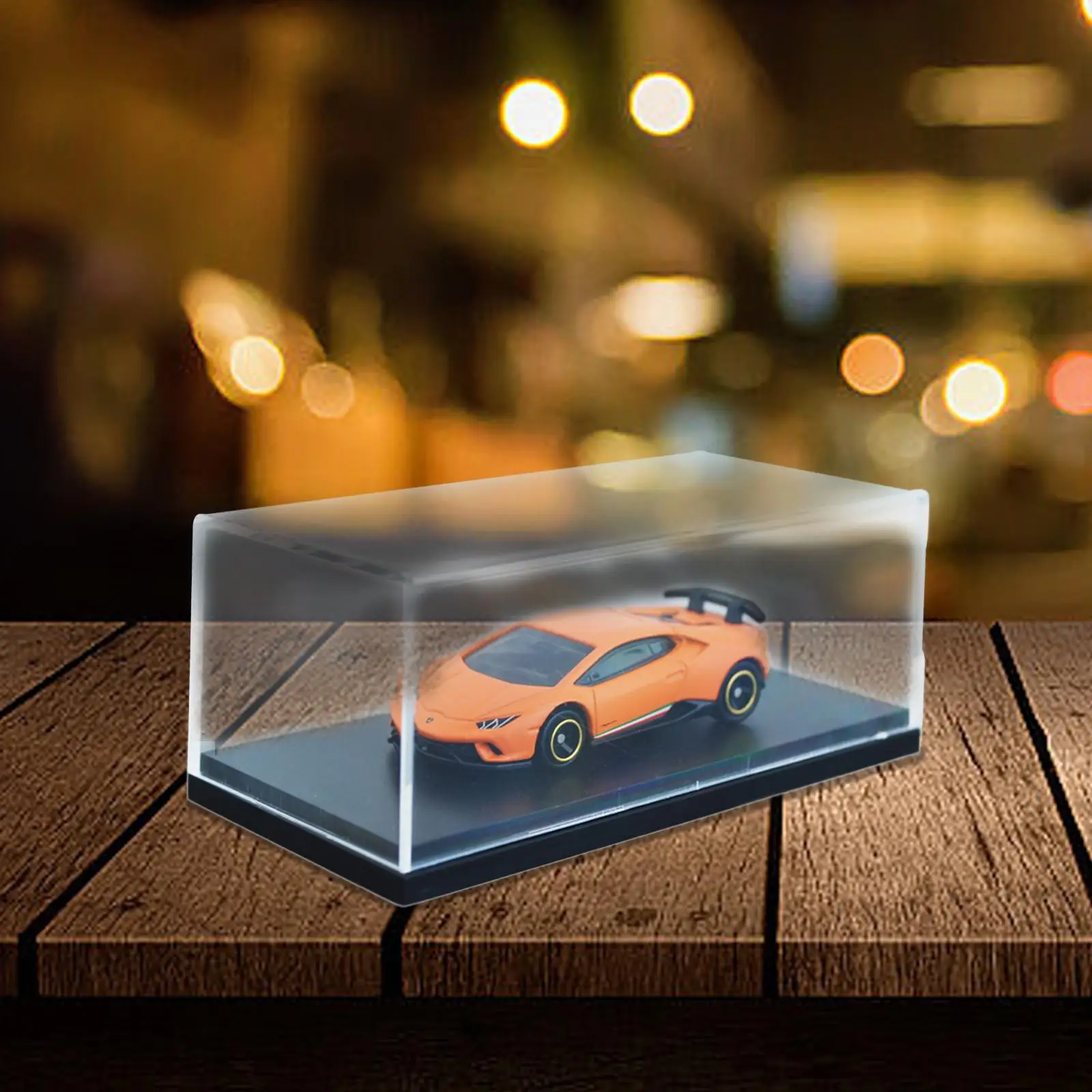 Acrylic Display Case Dustproof with Base for 1/64 Model Cars Cosmetics Shoes