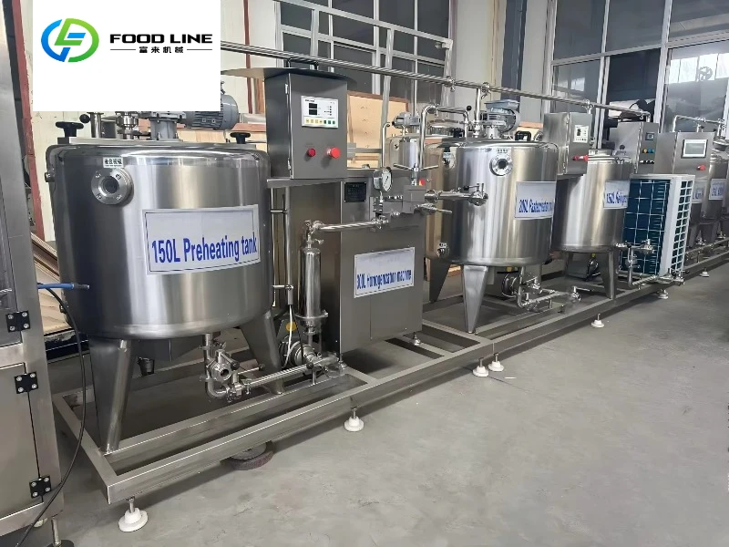 Customize CE-Certified  300L/H High Bearing Motor Pump Yogurt Pasteurized Milk Processing Line Cheese Machine High 36kw 110-600V