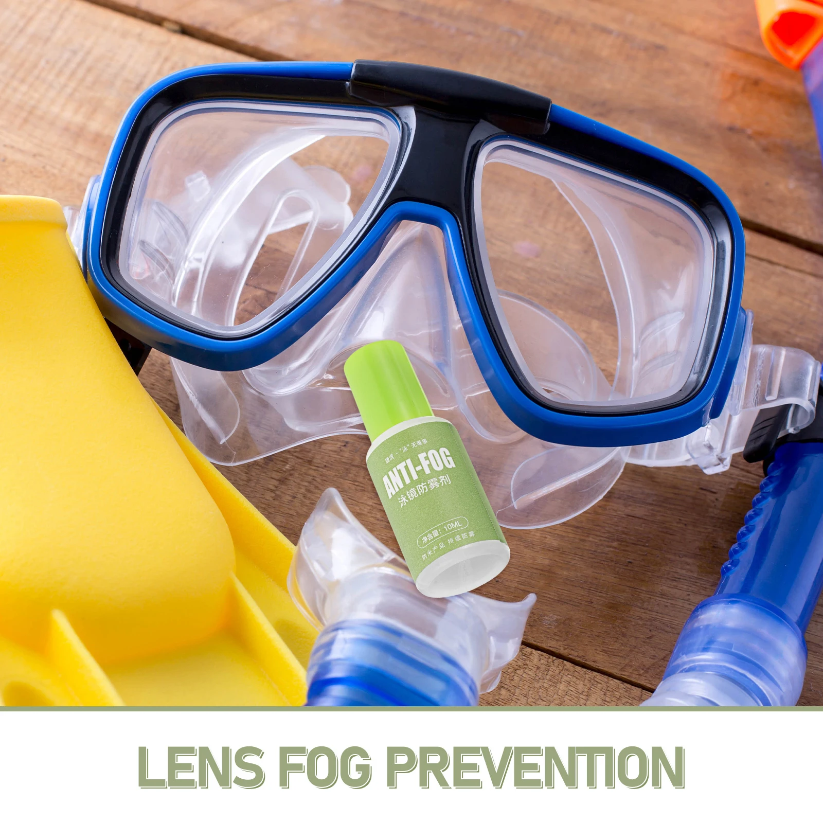 

10Ml Anti Fog Lens Spray Swim Goggles Clear View Defender Long Acting Fog Resistance Compact Design for Pool Beach Dive Mask