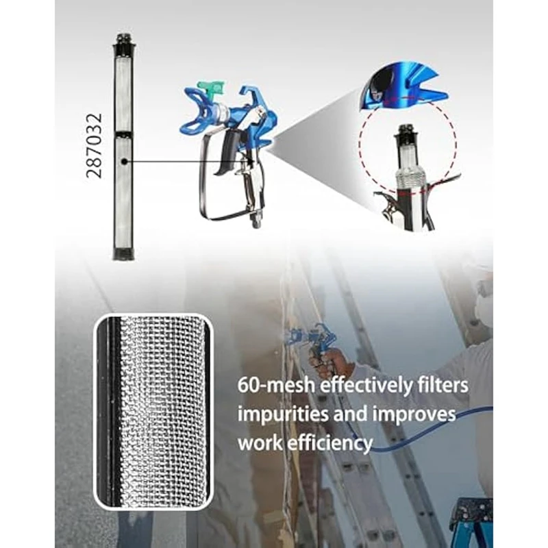 181072 244067 287032   Conjunto de tela de filtro de spray mal ventilado, tubo de sucção, tela de filtro, bomba de pulverização, núcleo interno, durável