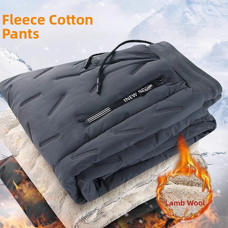 

Thiened Fce Lamb Velvet Work Pants Men's Loose Casual Cold Proof Warm Cotton Pants Autumn Winter Youth Trendy Color