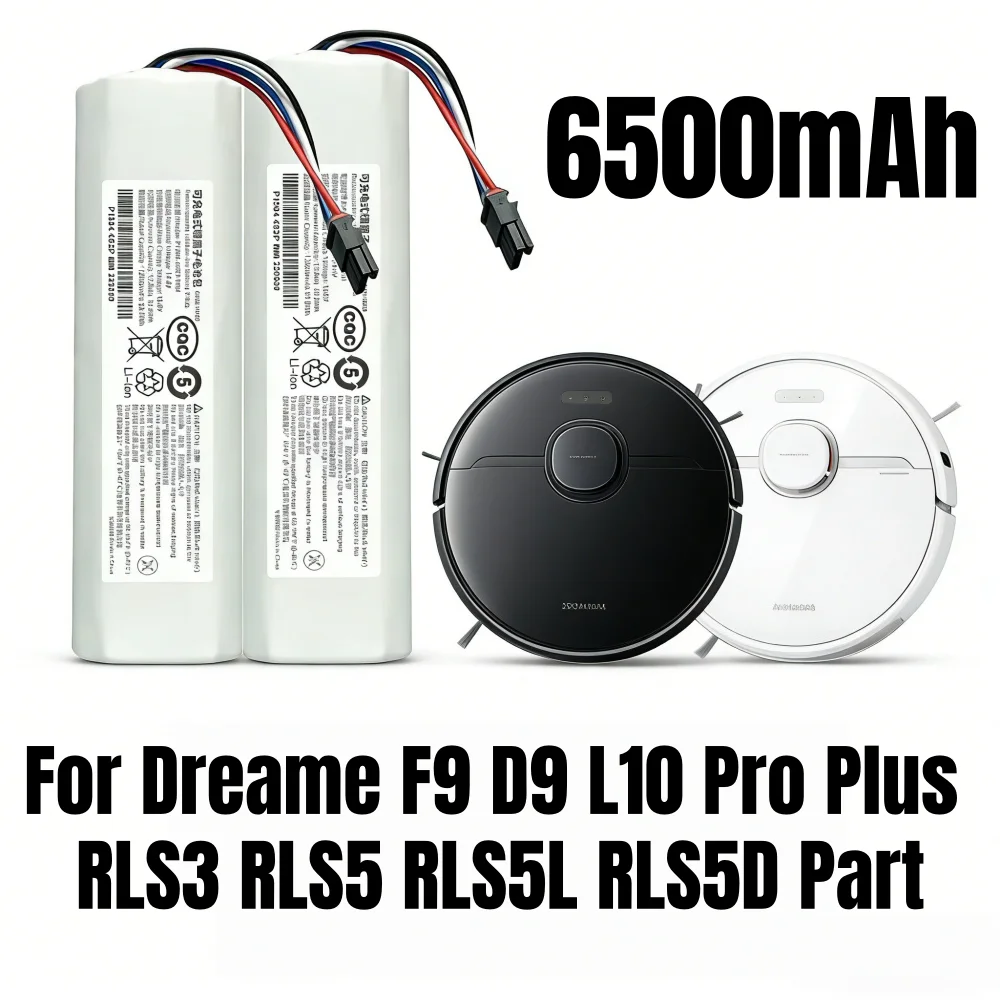 

Аккумулятор 14.4V 6500mAh P2008-4S2P-MMBK для пылесосов Dreame D10s, L10s, D9 Pro, D10, L10, D10 Plus, D9 Max, W10 Pro, W10