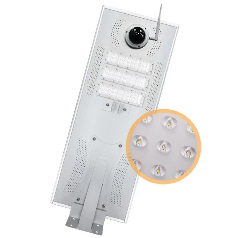 Ip66 4g Wifi Wireless Remote Control Solar Street Light With Security Camera Cctv Outdoor