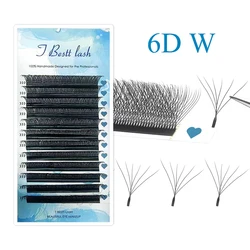 TBestt-Extensions de Cils Noirs en Forme de W, Faux Cils Naturels Professionnels, 3D W, 5D, 6D W, 256