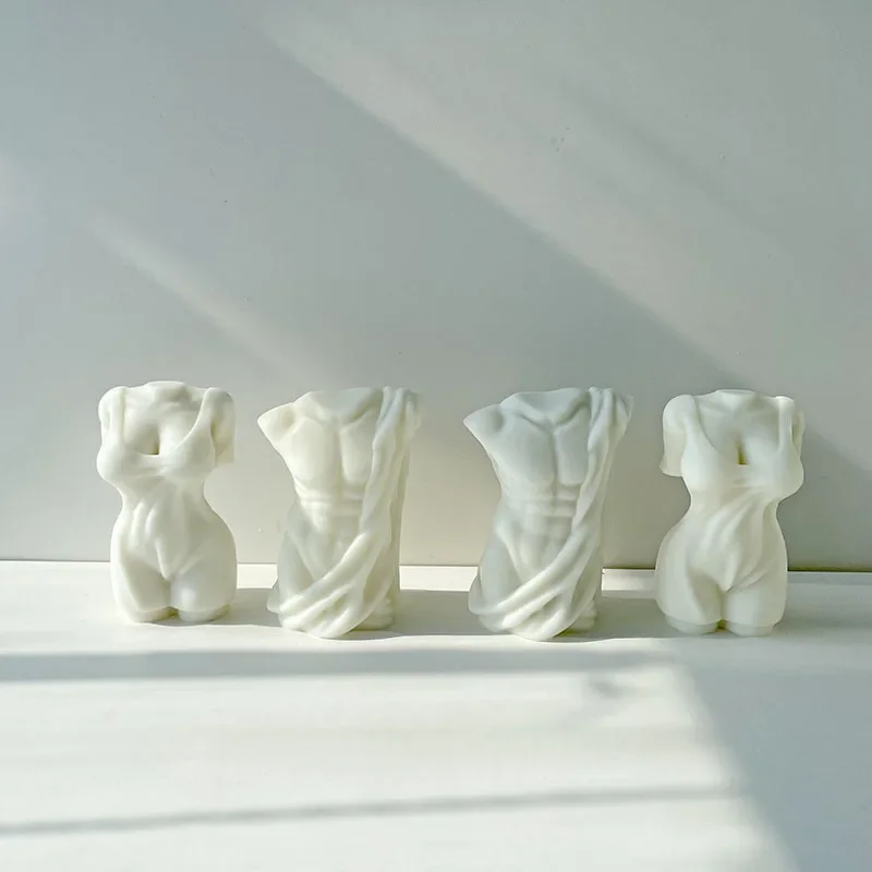 

Adonis Sculpture Torso Mold Human Candle Mold DIY Body Abdominal Muscle Man's Statue Plaster Sculpture Male Silicone Mold