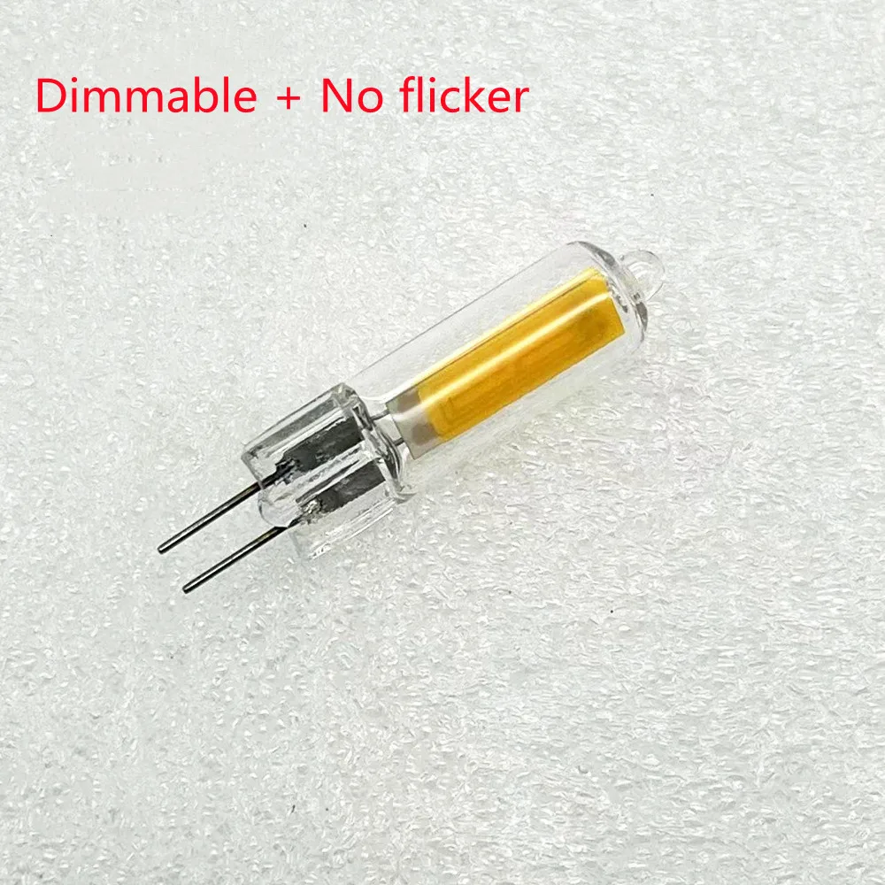 4pcs Dimmable No Flicker LED Bulb G4 Light Bulb AC/DC12V Glass LED Lamp Spotlight Chandelier Lighting Replace Halogen Lamp