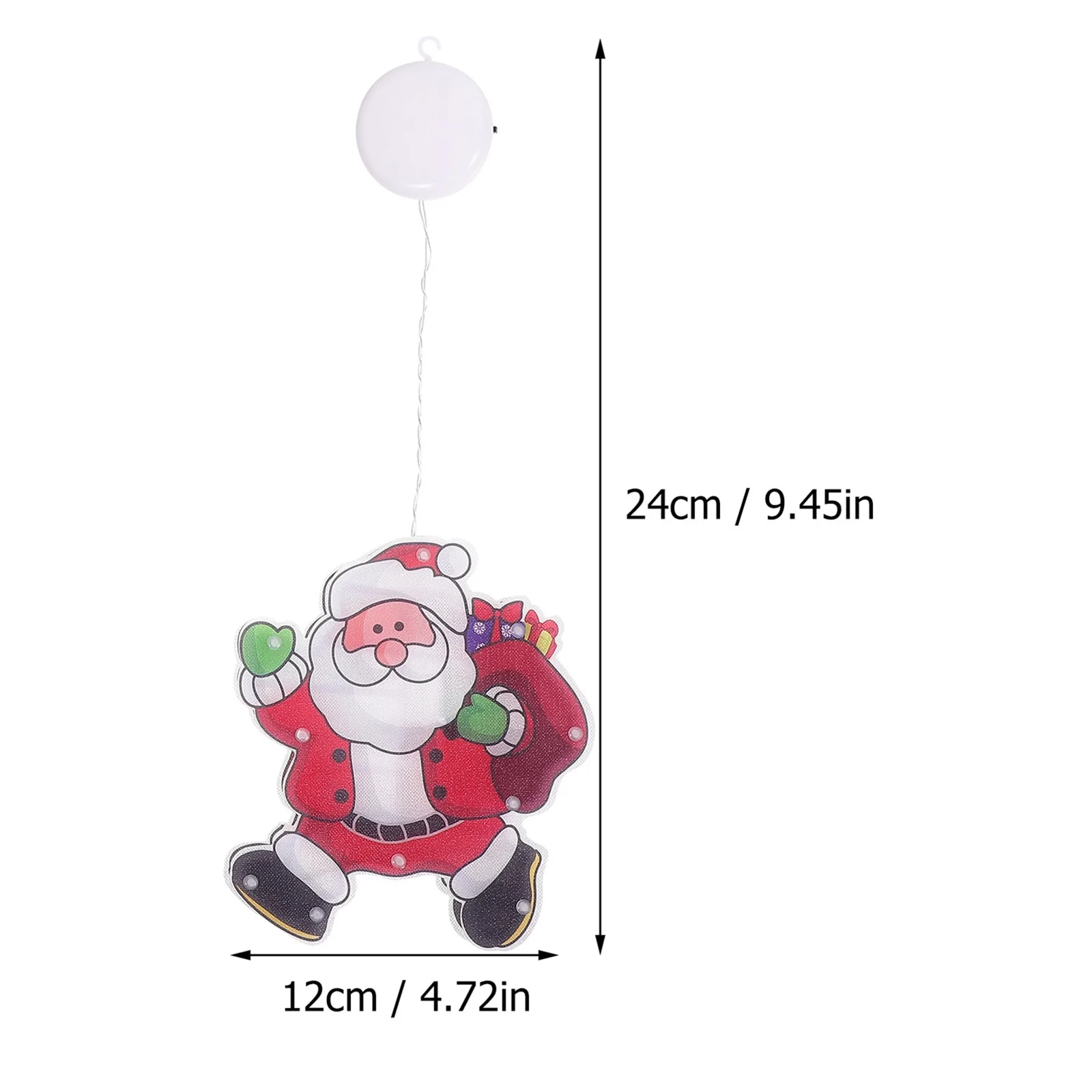 3 قطعة عيد الميلاد ديكور نافذة ضوء مصاصة مصباح عيد الميلاد موضوع حفلة المنزل متجر عطلة الديكور عيد الميلاد ضوء احتفالي