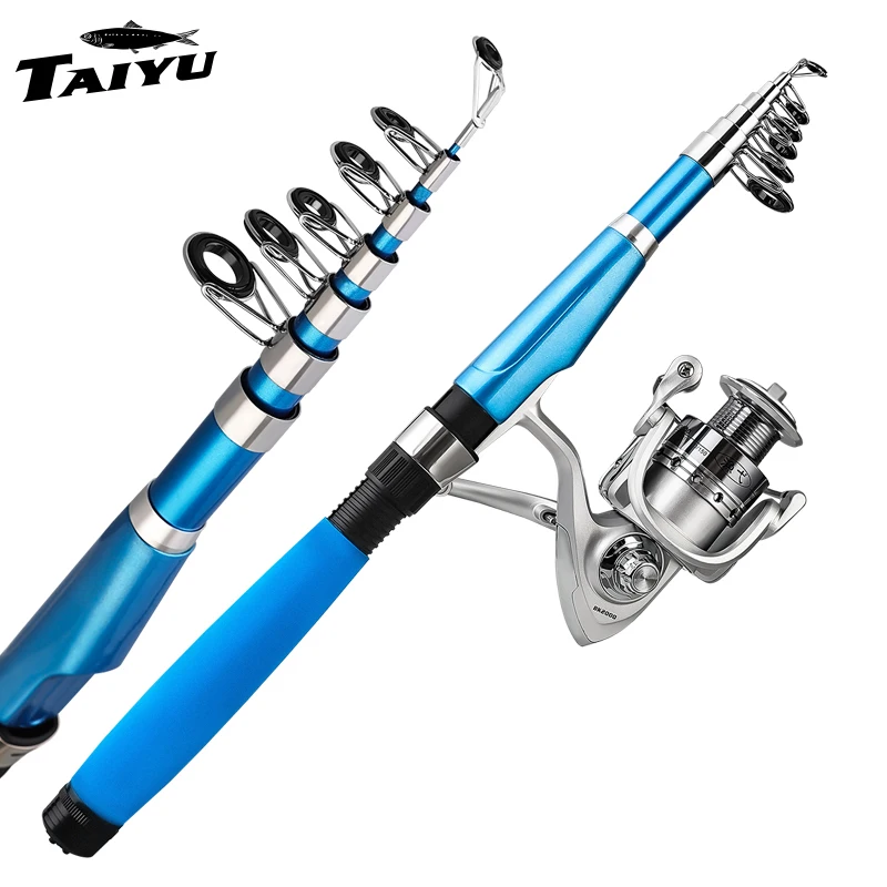 

TAIYU telescopic fishing rod 1.8M2.1M ultra-light hard fishing rod for long casting and portable use