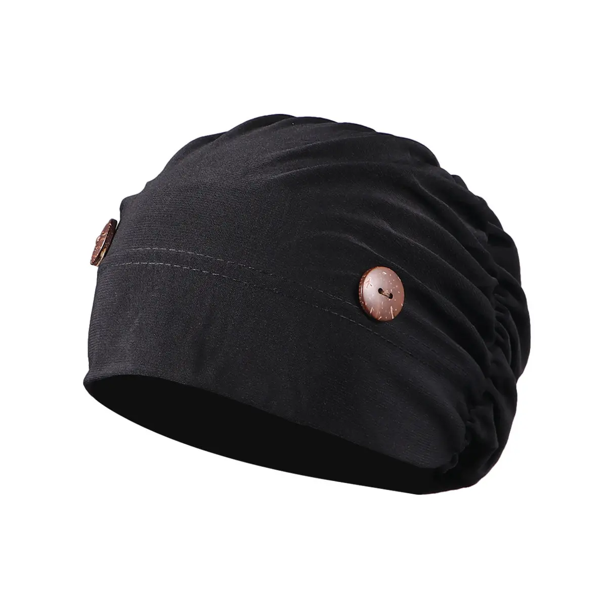 

1Pcs Women Smooth Polyester Wrap Cap Breathable Uv Protection Turban Cap Sleeping Chemo Headscarf Windproof Night