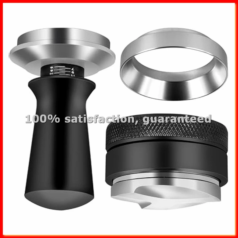 51mm Espresso Accessories Kit,Espresso Distribution,Spring Loaded Calibrated Tamper Dosing Funnel,Distributor Leveler-A79M