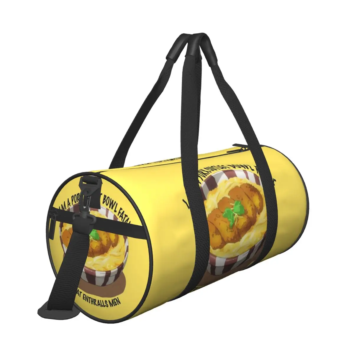 Sac de voyage et de camping pour enfants, sac polochon d'été pour enfants, motif « I Am A Pork Cutlet Bowl Fatale That Enthralls Men » - Grande vente