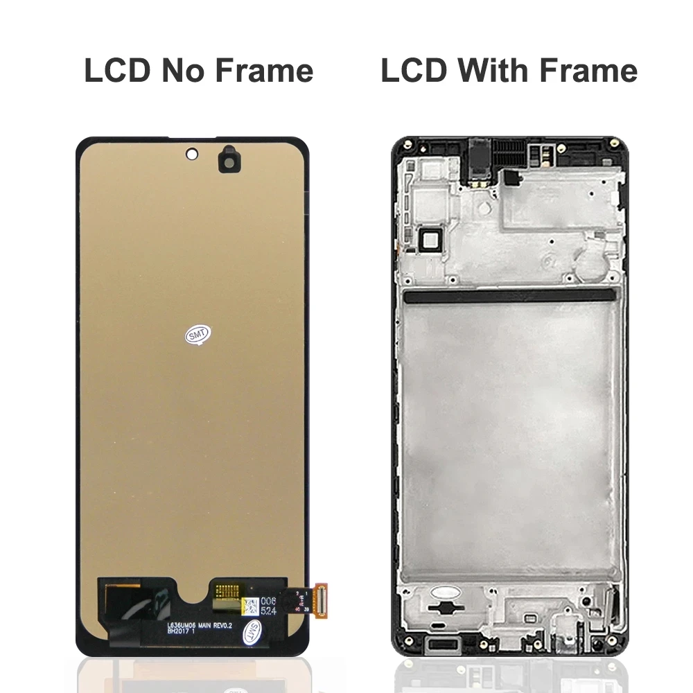 Super AMOLED Display For Samsung Galaxy M51 M515F M515F/DS LCD Display Touch Screen Digitizer With Frame Assembly Replacement