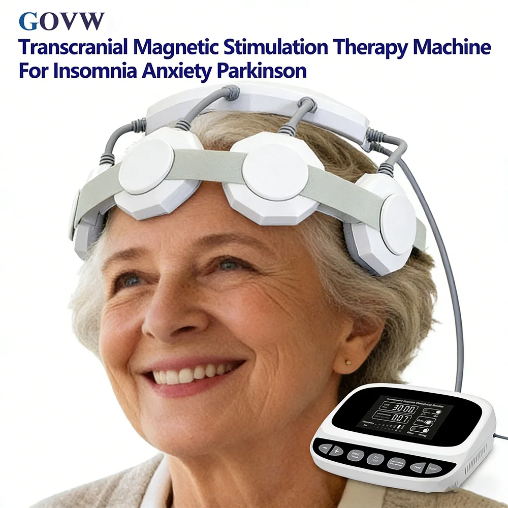 

GOVW RTMS Non-Invasive Neuro Feedback Device Brain Health Equipment for PTSD Schizophrenia Anxiety Depression for Home Use