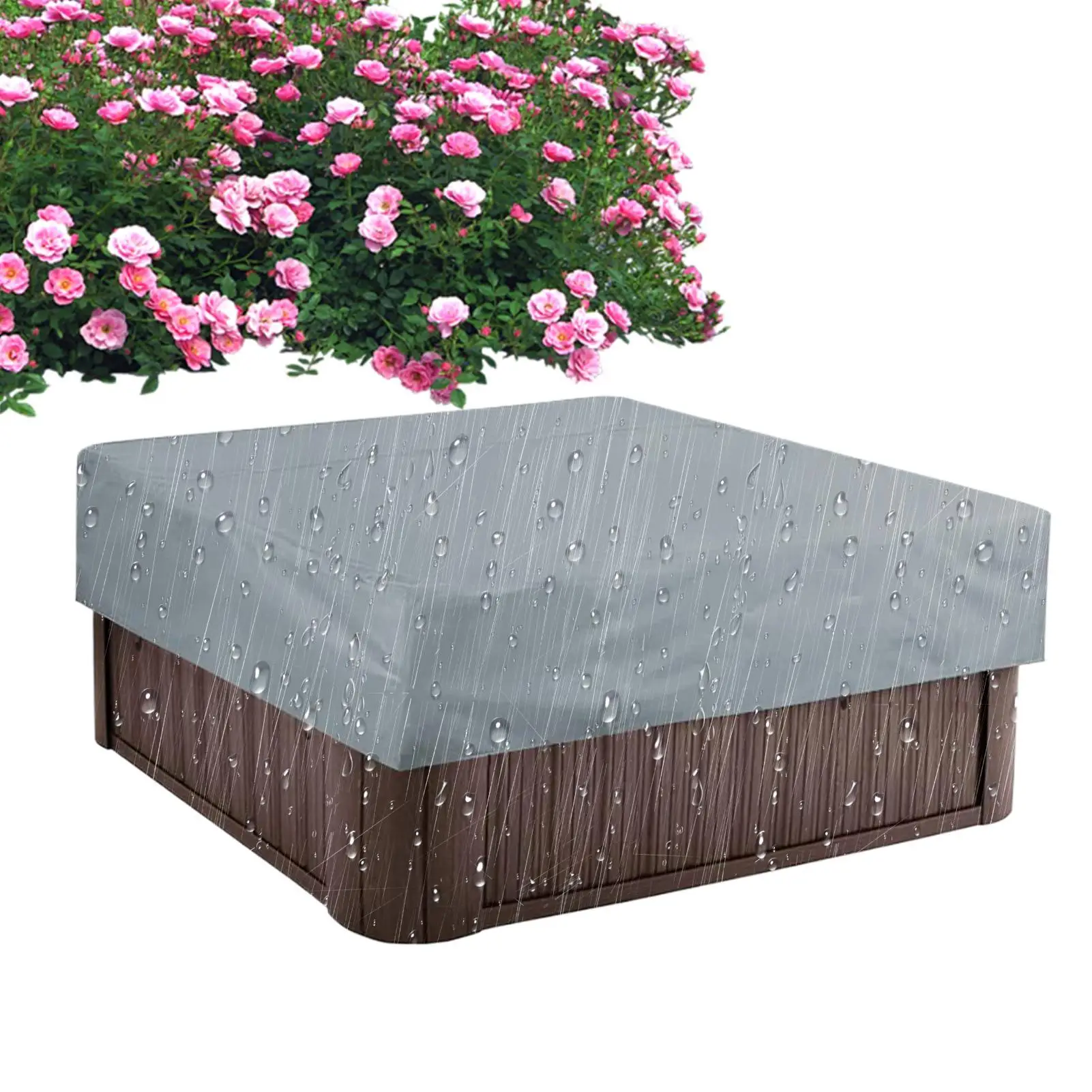 

Spa Cover Square Waterproof Heavy Duty Outdoor Spa Cover Caps For Outdoor Garden Backyard Deck Poolside Residential Home