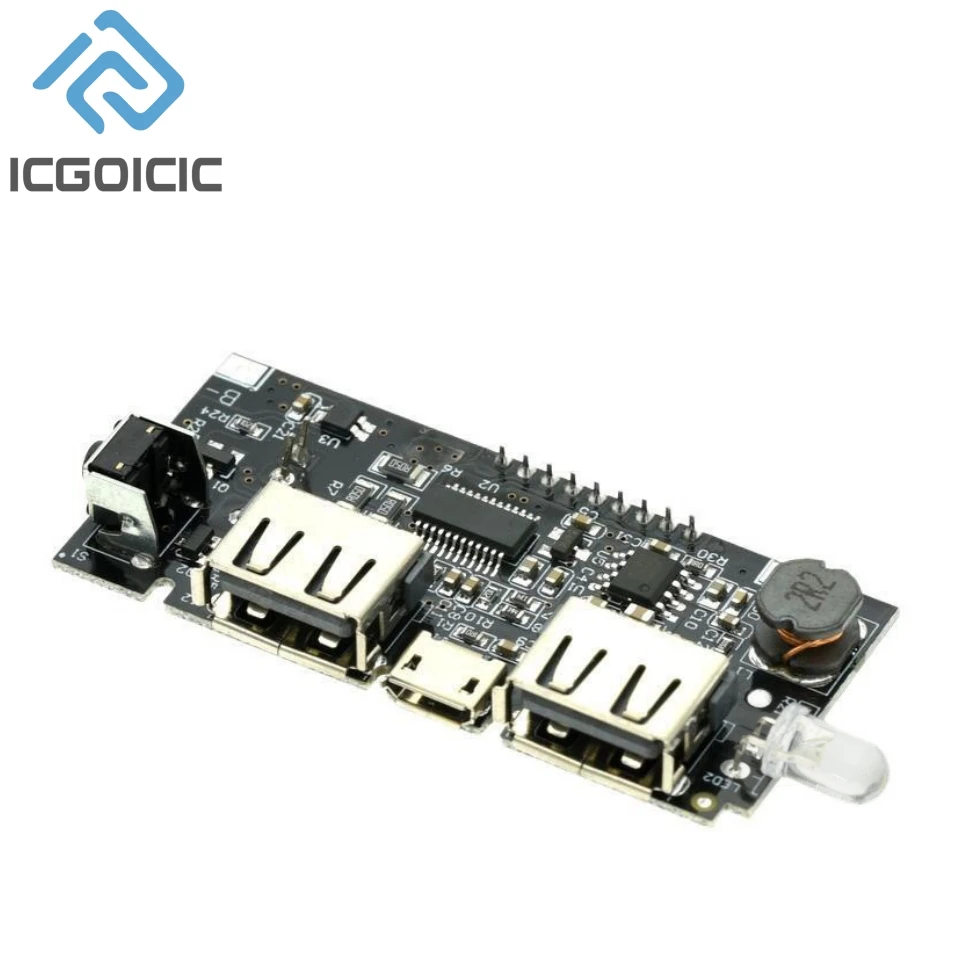Dual USB 5V 1A 2.1A Mobile Power Bank 18650 Battery Charger PCB Power Module Accessories For Phone DIY LED LCD Module Board