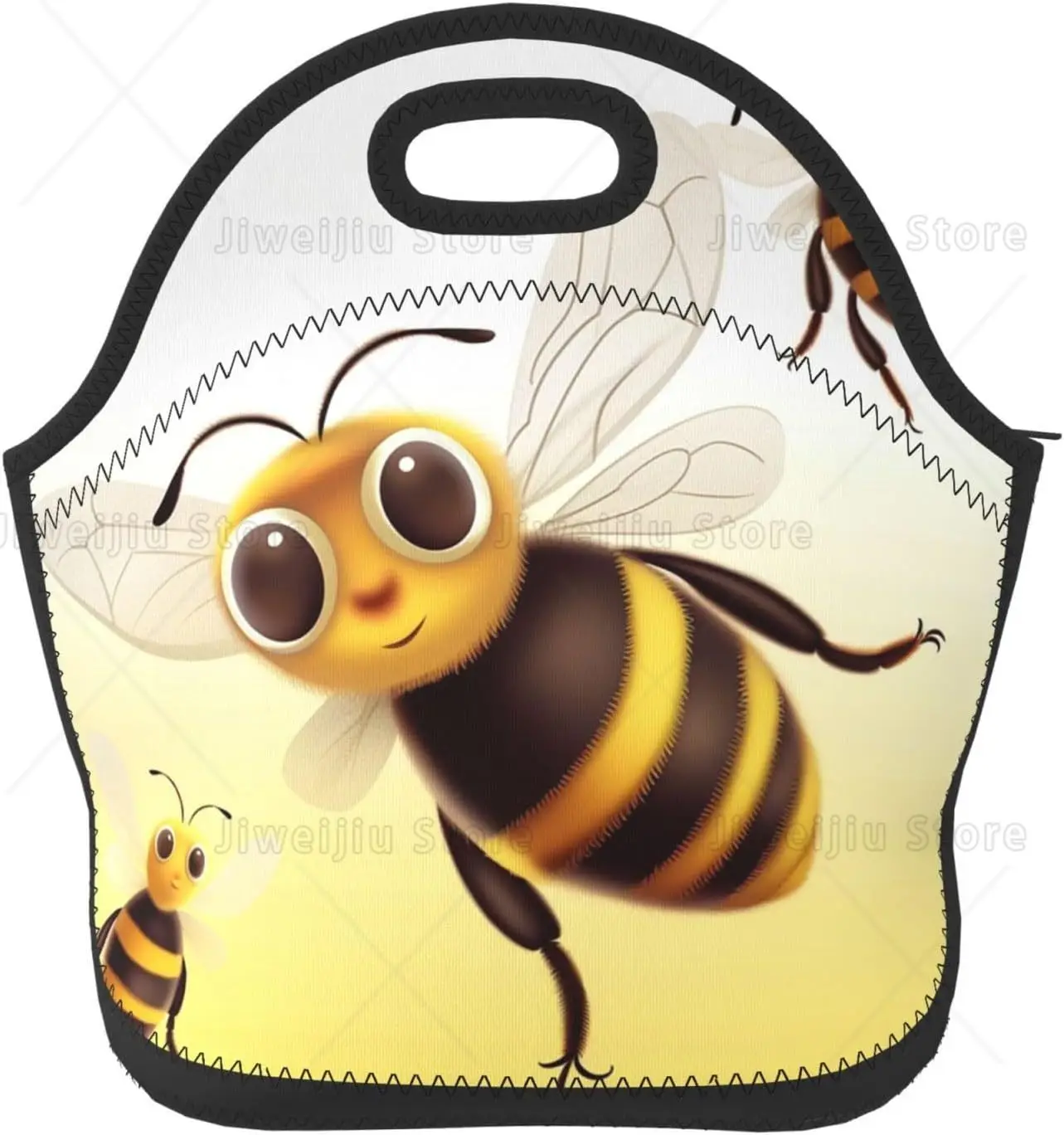 

Неопреновая сумка для обеда с изображением пчелы, термоизолированная, для женщин и мужчин, многоразовая сумка-тоут