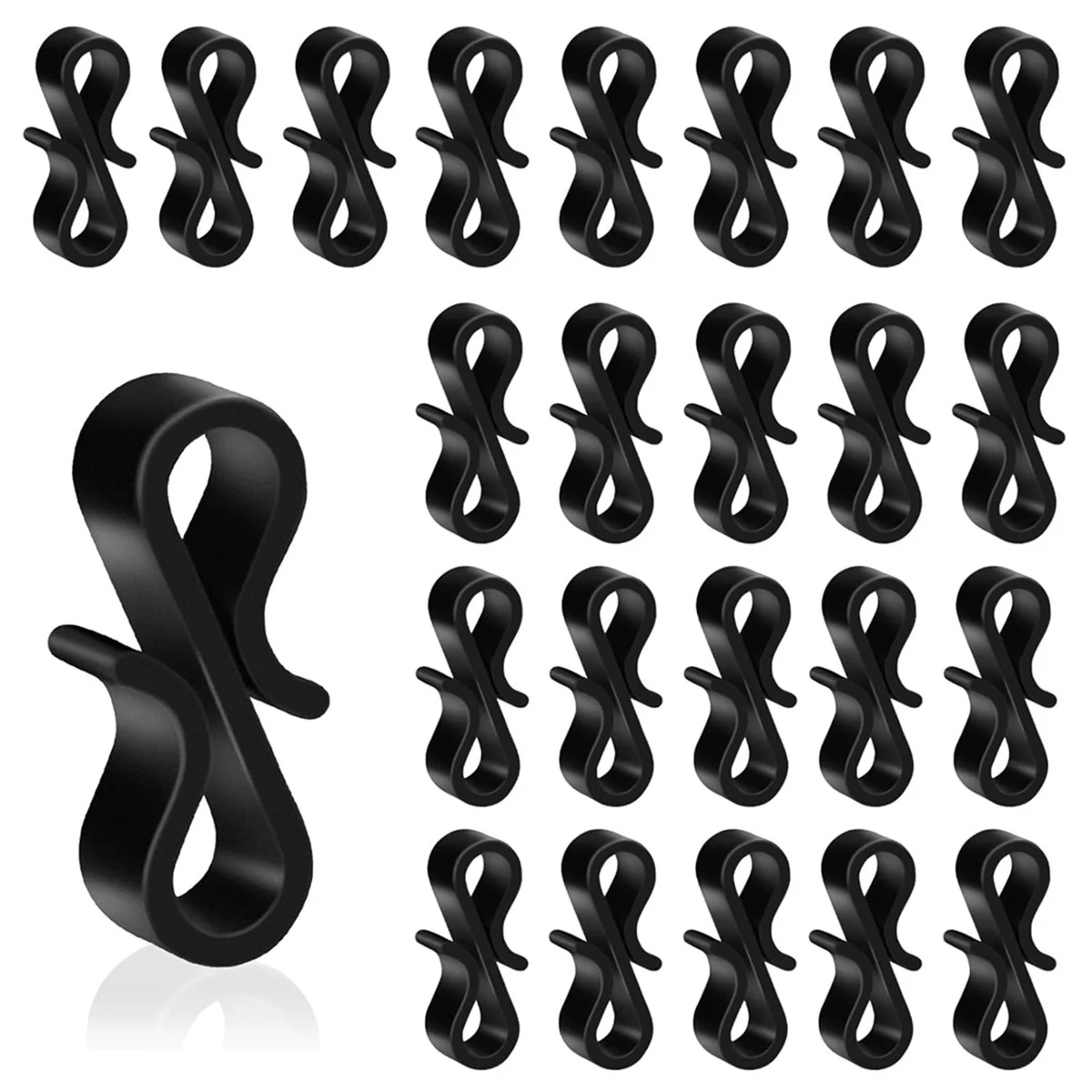 A24P 120pcs Outdoor Gutter Hooks,Reusable S Hooks,for Hanging Christmas Lights,Icicle Fairy Lights,Christmas Tree Decorations