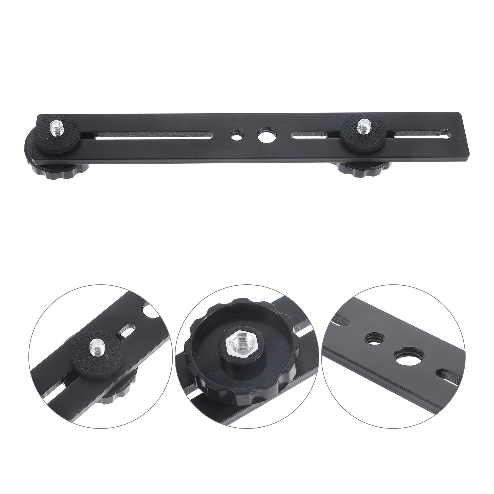 

Flash Light Bracket Aluminum Alloy Dual Mount Extension Bar For Microphone Fill Light Stand Mic Holder Storage Rack For