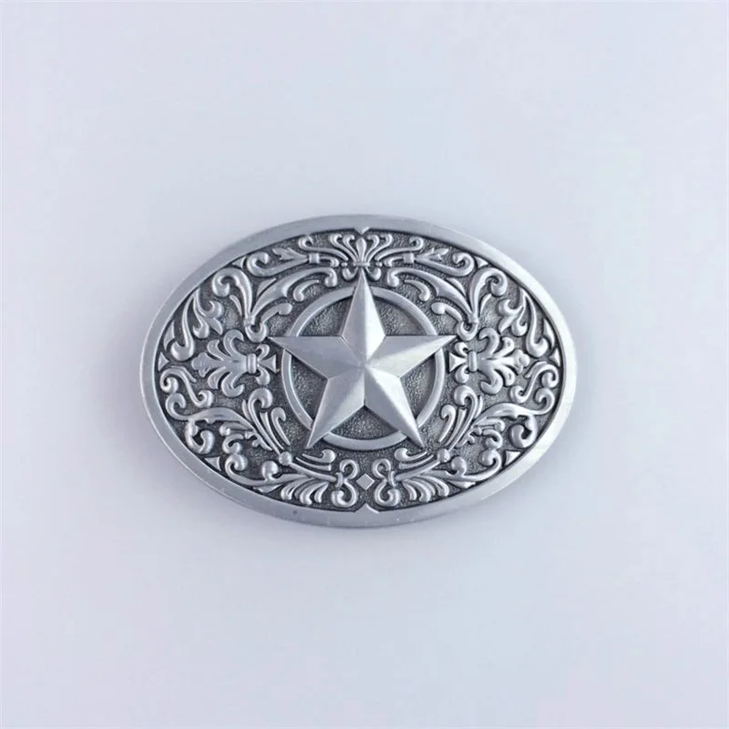 Vintage Southwest Flower Western Star Oval Belt Buckle also Stock in US Gurtelschnalle Boucle de ceinture Free Shipping