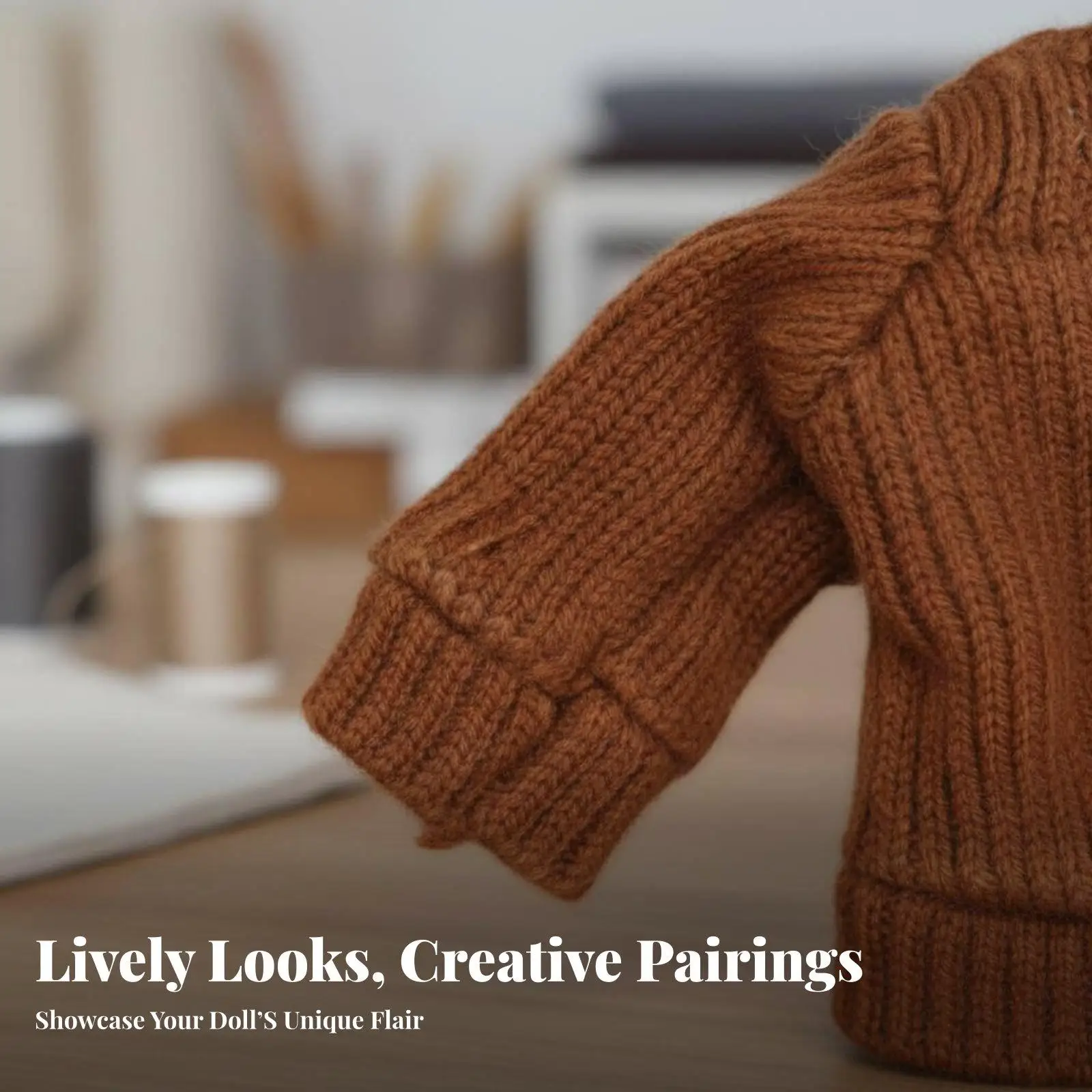 OB11 Knitted Doll Cardigan Versatile opening Front Design 1/12 Scale Knitted Cardigan for Hobbyists