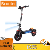 iScooter iX5S Electric Scooter, 1000W Motor, 48V 15Ah Battery, 11-inch Tire, 45km/h Max Speed, 40km Range, Dual Disc Brakes