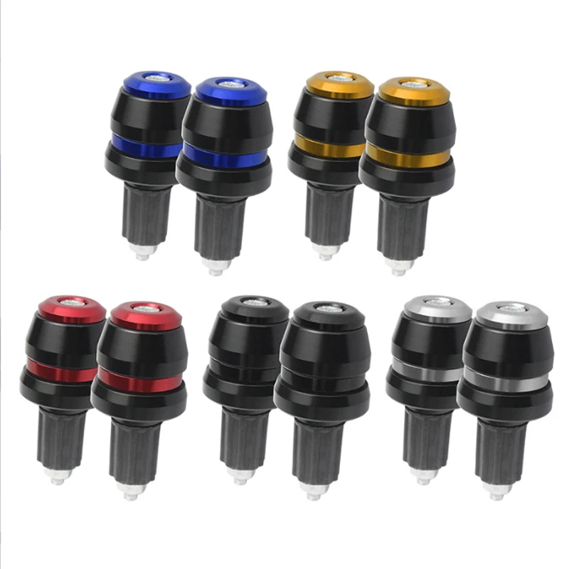22mm Aluminum Alloy Bar Ends Balance Weight Handlebar End Caps Universal Motorcycle Electric Scooter 2pcs Modified Accessories