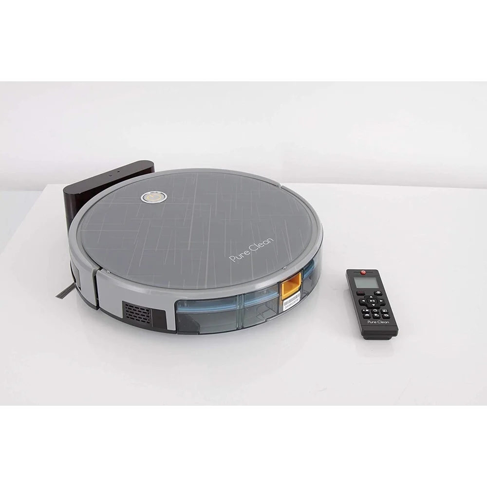 Smart Robot Vacuum Cleaner Gyroscope Navigation Mobile App Control Low Profile Design HEPA Filter Pet Friendly Anti-Collision