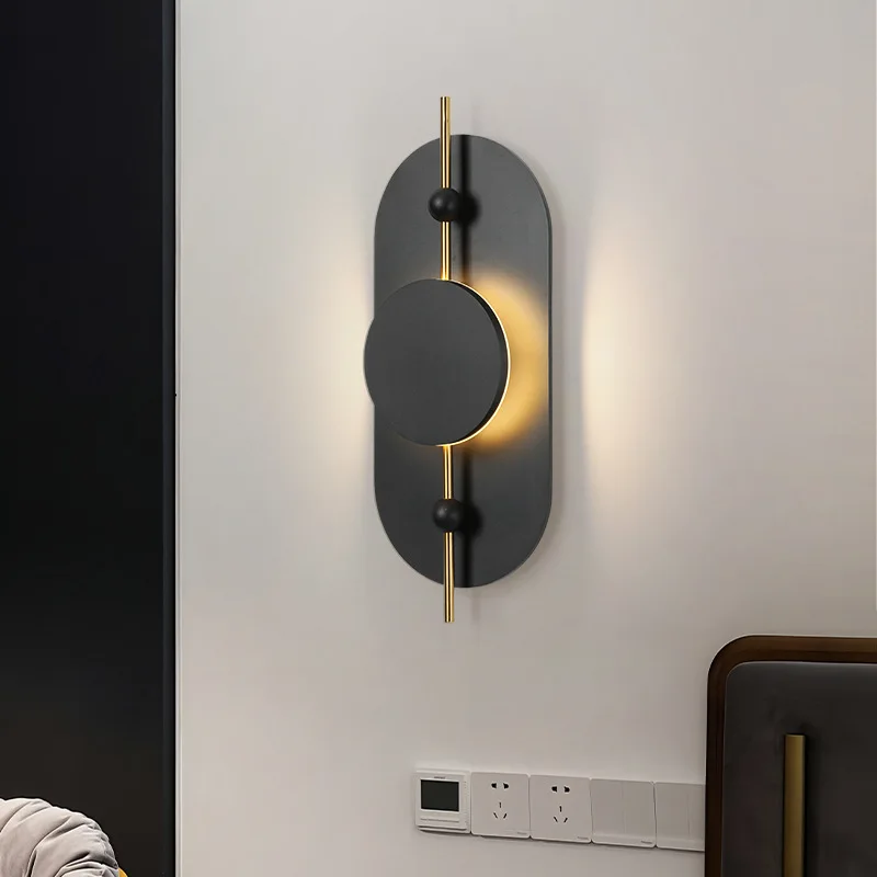 

Postmodern living room bedroom bedside lamp minimalist corridor aisle designer wall lamp sofa background