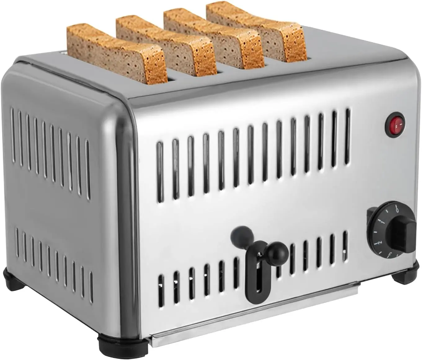 

4 Slice Bread Toaster, 1650W 110V Stainless Steel Pop-up Bread Baking Machine, Adjustable Quantity Toaster with Timing Function,