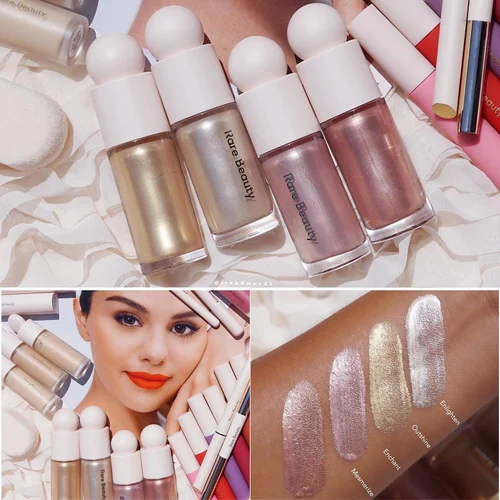 Belleza rara luz positiva luminizador de contorno líquido resaltar contorno líquido rubor maquillaje cara brillo lápiz labial maquillaje