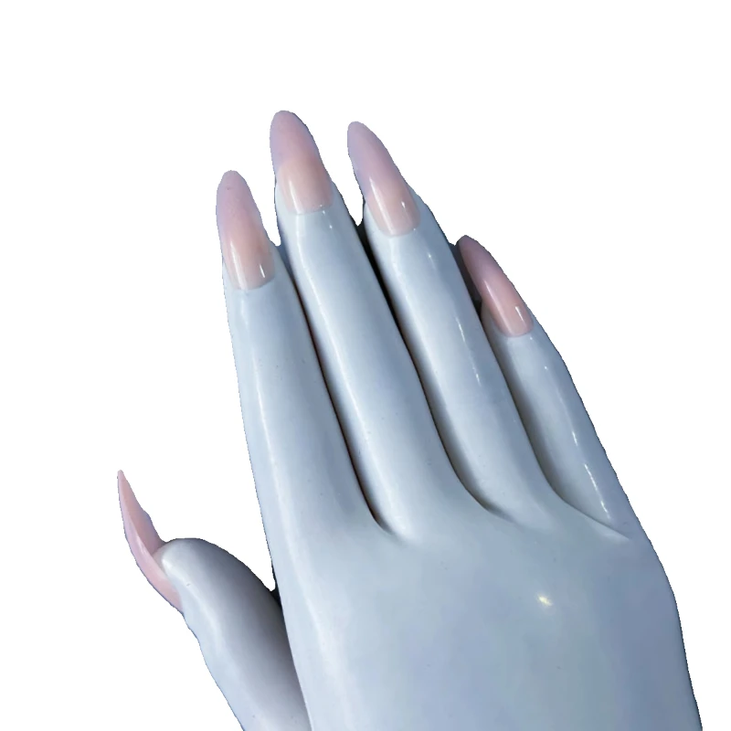 Latex Manicure Gloves Thin Fit Single-formed Latex Long Glove Cosplay Stage Performance Party Short Mitten - Image 5