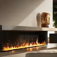 Cheminée à vapeur moderne à flamme 3d, télécommande, cheminée électrique silencieuse, brume d'eau, décoration électrique, cheminée à atomisation 6