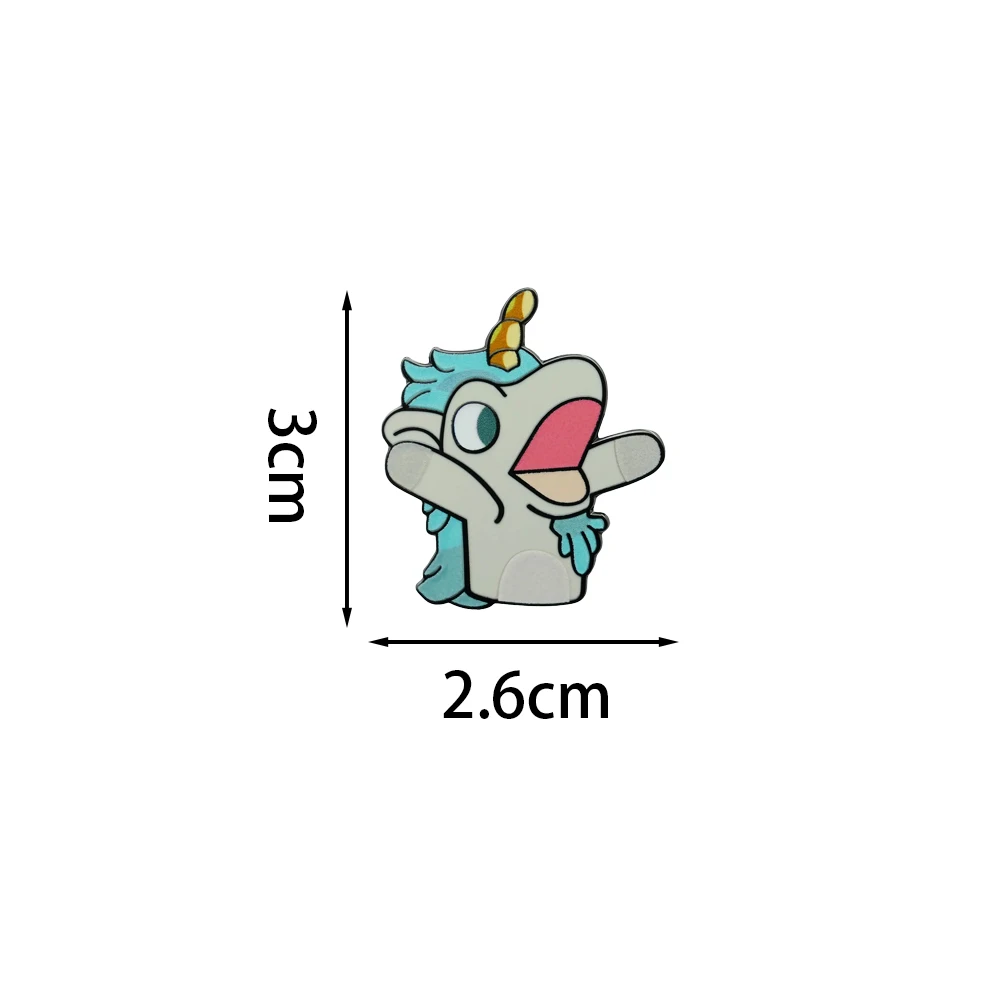 Unicorse Enamel Pin Cute Rude Puppet Badge Children's Animation Bluey Peripheral Brooch Novelty Fun Decorative