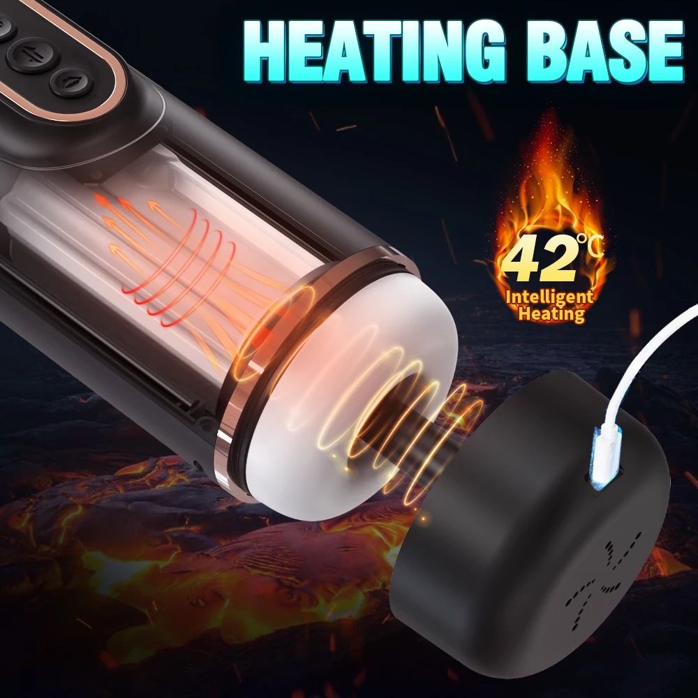 Automatic Telescopic Sucking Male Masturbator Vibrating Intelligent Heating Sexy Voice Earphone Pocket Pussy Sex Toy for Men - Image 5