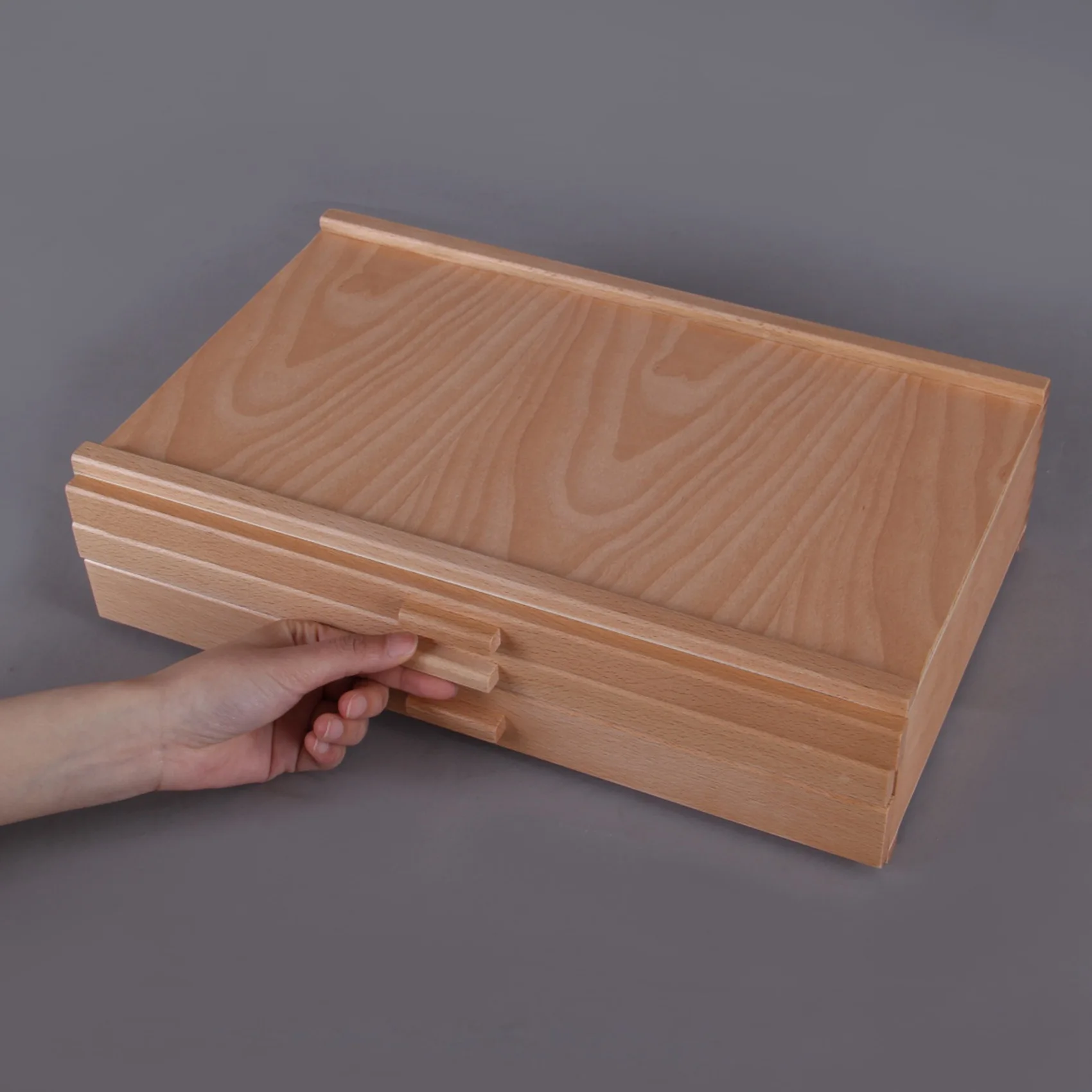 3 Layer Artist Wood Storage Box for Pencil Pen Pastel Marker Art Set Student Painting Tool