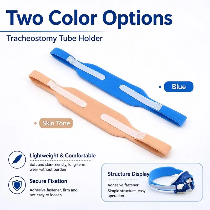 1Pcs Adjustable Closure Tracheostomy Tube Holder Soft Reusable Collar For Adults Hospital And Home Setting
