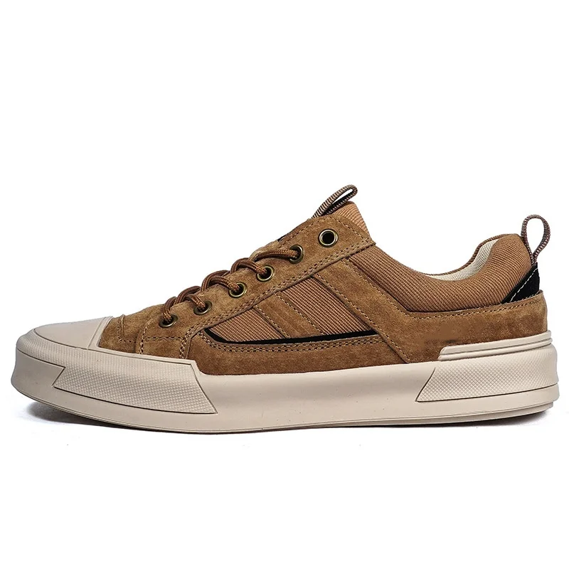 

Brown Casual Sneakers Comfort Suede Thick Sole Men's Shoes Trend Lace-up High Top Mens Sneakers Shoes