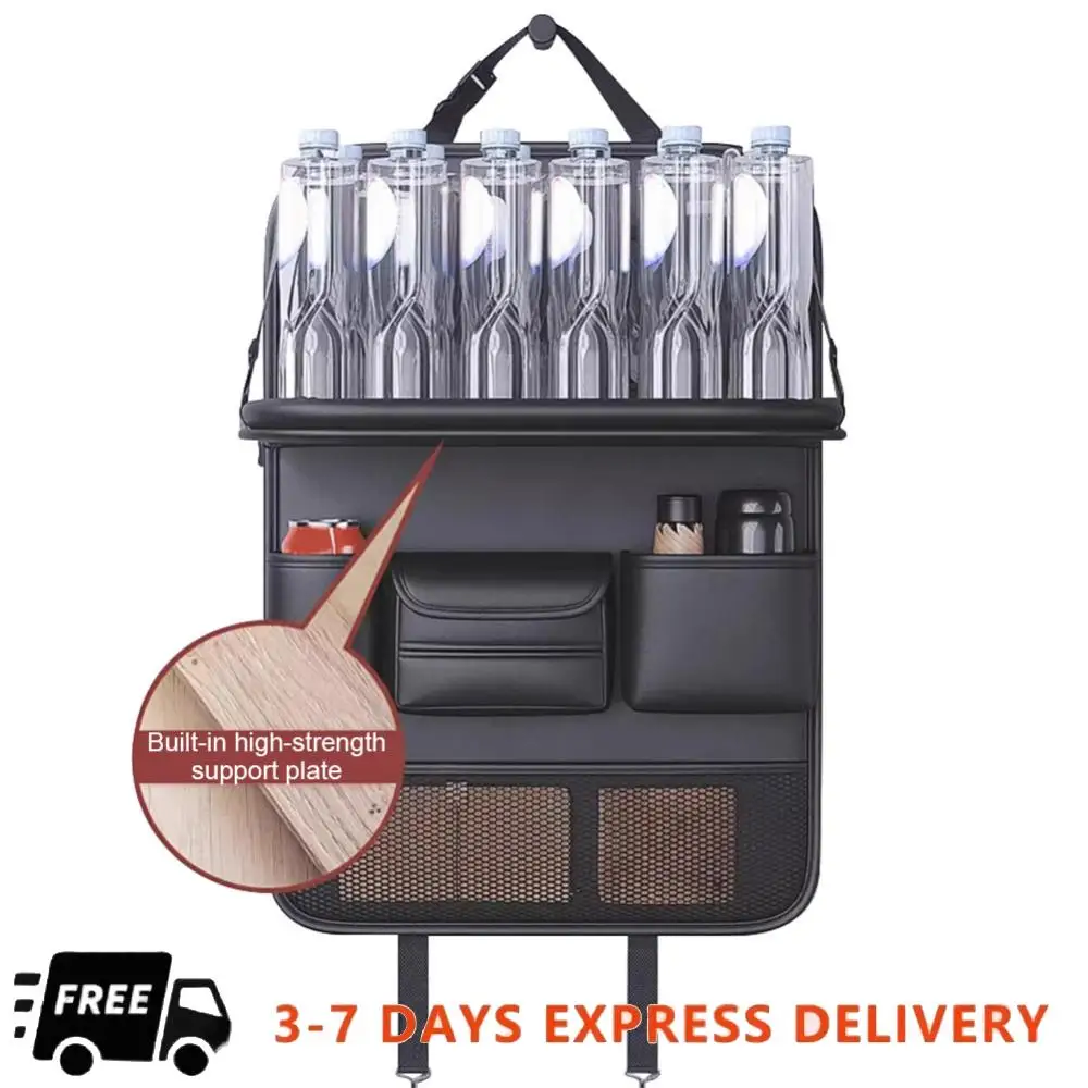 

Car Backseat Organizer with Foldable Tray Car Seat Back Storage Bag Multi-Pocket Waterproof for Back Seat Headrest