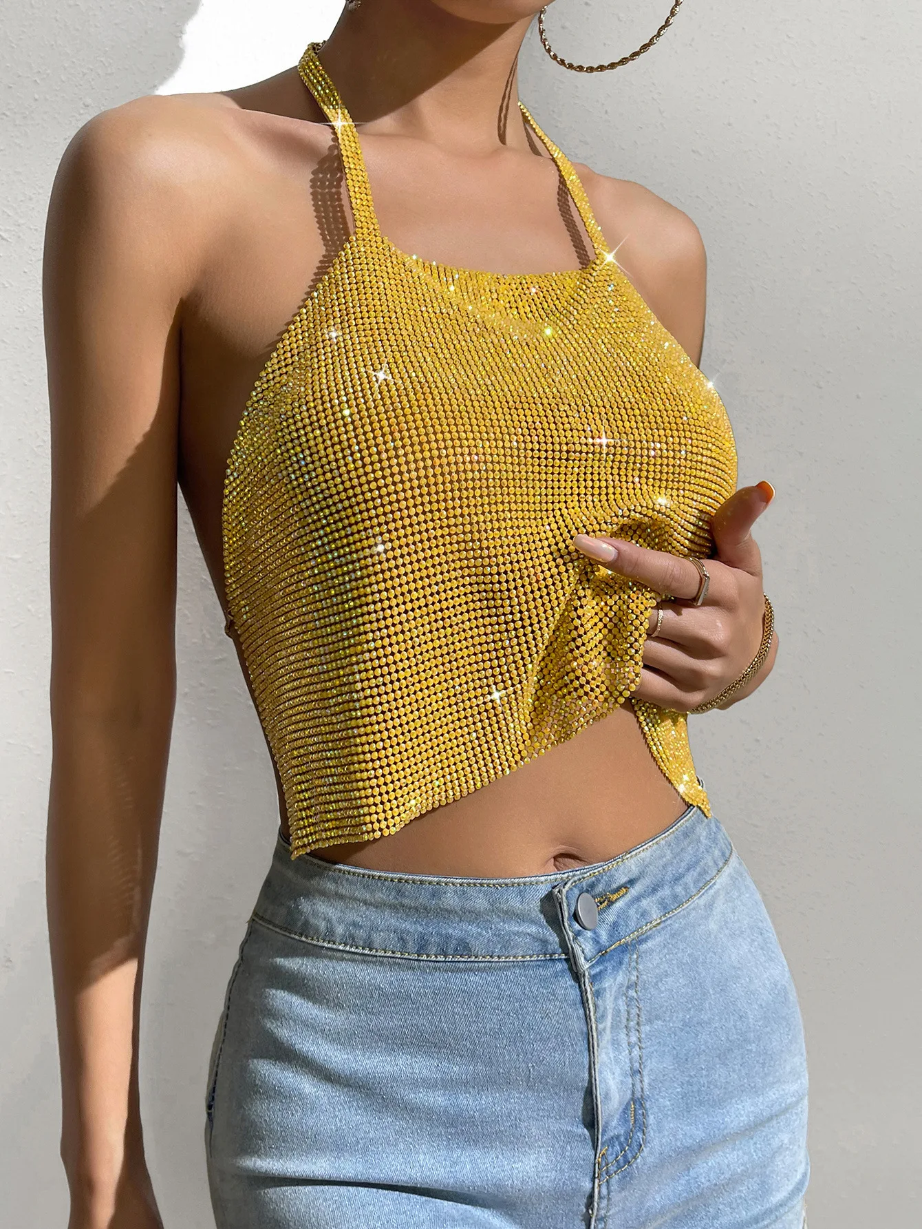 Sexy Club Metal iny Diamond Bal Square Collar New Arrival 2023 Women's Tube Top Glittering Sparkling Evening Gown